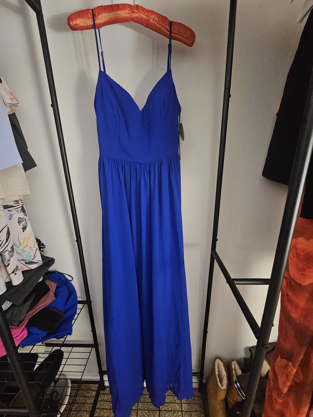 Windsor Cobalt Blue Formal Dress with Spaghetti Straps